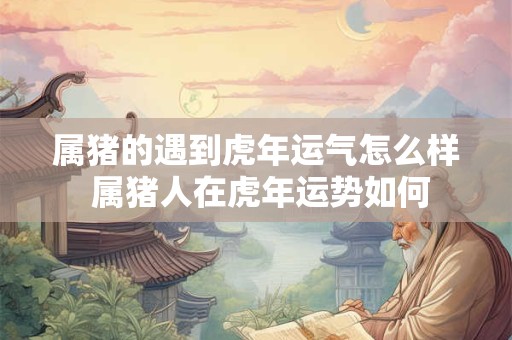 属猪的遇到虎年运气怎么样 属猪人在虎年运势如何