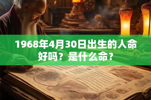 1968年4月30日出生的人命好吗？是什么命？