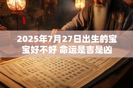 2025年7月27日出生的宝宝好不好 命运是吉是凶