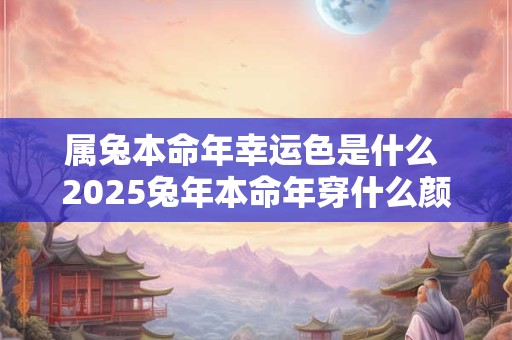 属兔本命年幸运色是什么 2025兔年本命年穿什么颜色衣服好