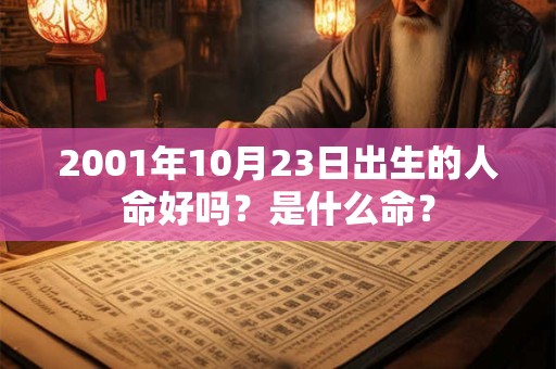 2001年10月23日出生的人命好吗？是什么命？