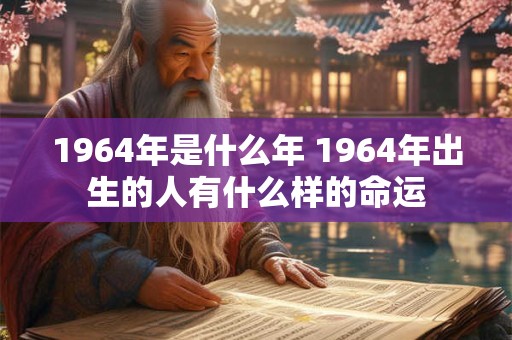 1964年是什么年 1964年出生的人有什么样的命运