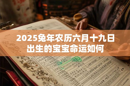 2025兔年农历六月十九日出生的宝宝命运如何
