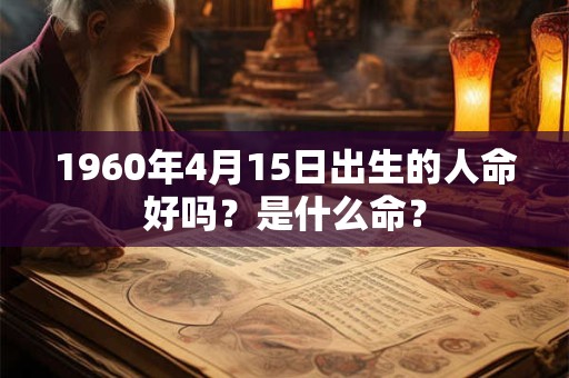 1960年4月15日出生的人命好吗？是什么命？