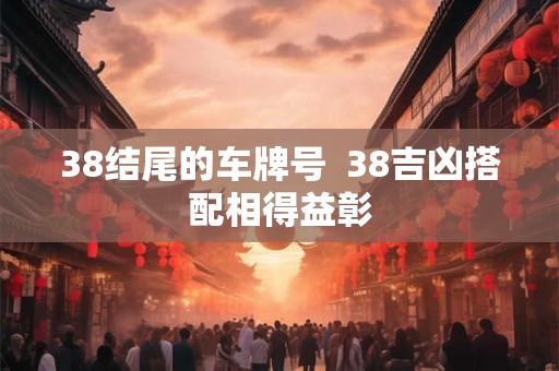 38结尾的车牌号  38吉凶搭配相得益彰