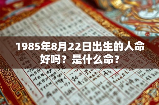 1985年8月22日出生的人命好吗？是什么命？