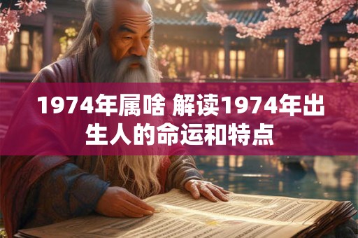 1974年属啥 解读1974年出生人的命运和特点 1974年属啥 解读1974年出生人的命运和特点