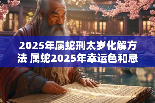 2025年属蛇刑太岁化解方法 属蛇2025年幸运色和忌讳色
