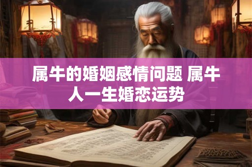 属牛的婚姻感情问题 属牛人一生婚恋运势