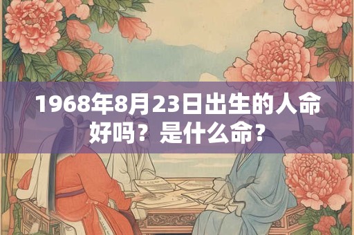 1968年8月23日出生的人命好吗？是什么命？