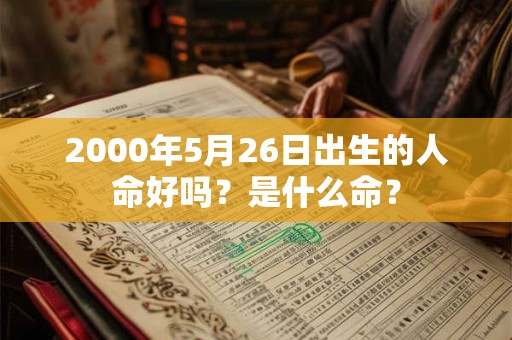 2000年5月26日出生的人命好吗？是什么命？