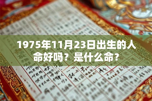 1975年11月23日出生的人命好吗？是什么命？