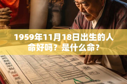 1959年11月18日出生的人命好吗？是什么命？