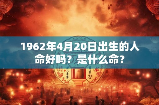 1962年4月20日出生的人命好吗？是什么命？