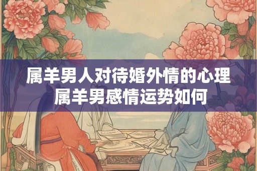 属羊男人对待婚外情的心理 属羊男感情运势如何