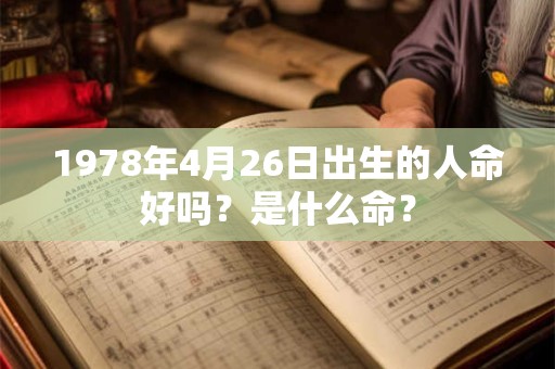 1978年4月26日出生的人命好吗？是什么命？
