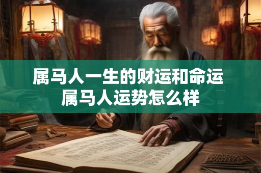 属马人一生的财运和命运 属马人运势怎么样