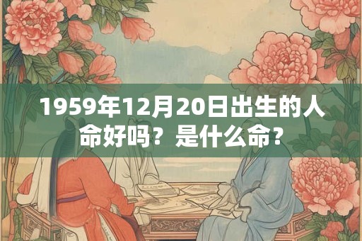 1959年12月20日出生的人命好吗？是什么命？
