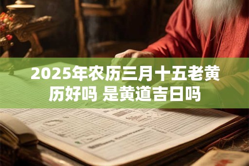 2025年农历三月十五老黄历好吗 是黄道吉日吗
