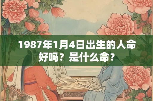 1987年1月4日出生的人命好吗？是什么命？