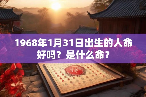 1968年1月31日出生的人命好吗？是什么命？