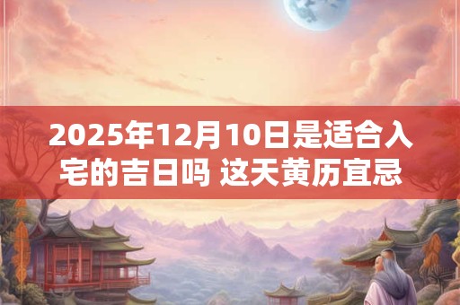 2025年12月10日是适合入宅的吉日吗 这天黄历宜忌