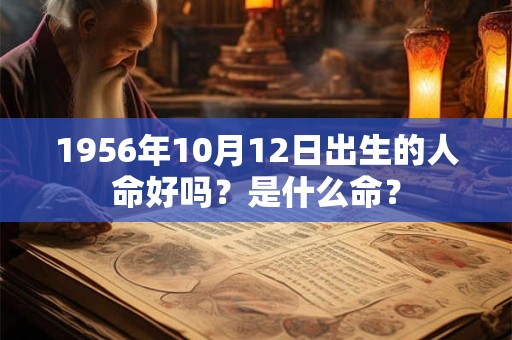 1956年10月12日出生的人命好吗？是什么命？