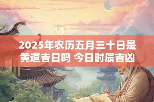 2025年农历五月三十日是黄道吉日吗 今日时辰吉凶