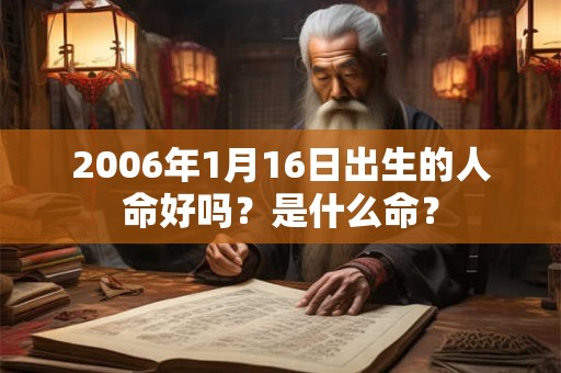 2006年1月16日出生的人命好吗？是什么命？