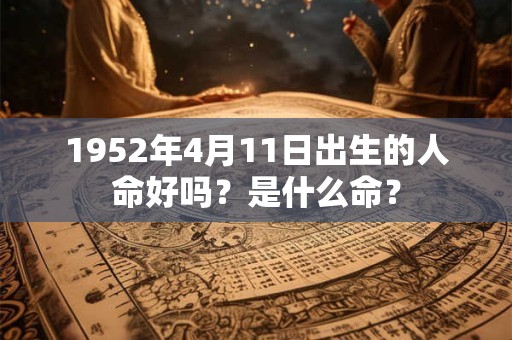1952年4月11日出生的人命好吗？是什么命？