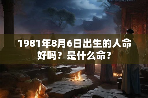 1981年8月6日出生的人命好吗?是什么命? 1981年8月6日出生的人命好吗?是什么命?