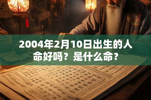 2004年2月10日出生的人命好吗？是什么命？