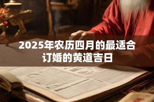 2025年农历四月的最适合订婚的黄道吉日
