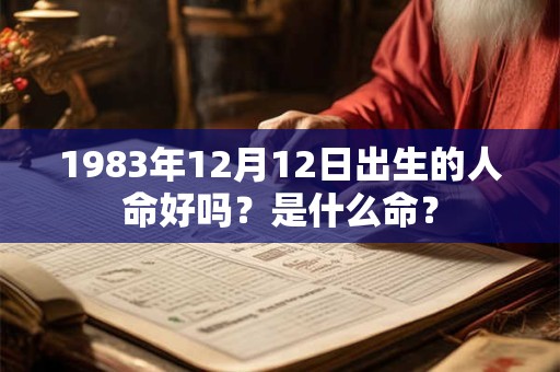 1983年12月12日出生的人命好吗？是什么命？