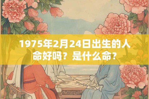 1975年2月24日出生的人命好吗？是什么命？