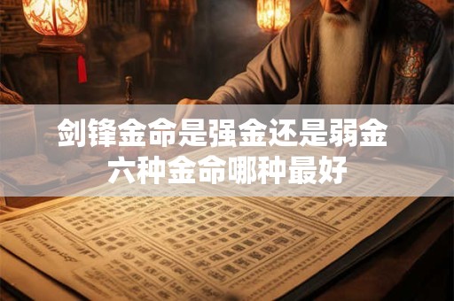 剑锋金命是强金还是弱金 六种金命哪种最好