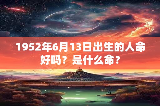 1952年6月13日出生的人命好吗？是什么命？