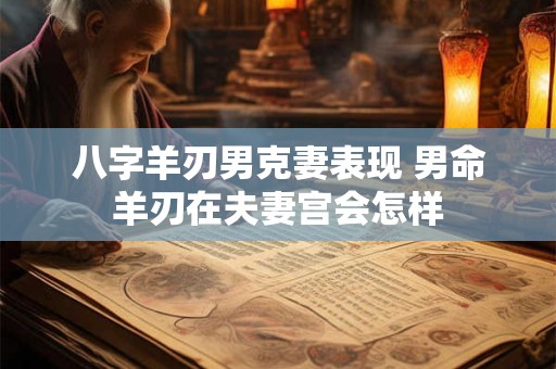 八字羊刃男克妻表现 男命羊刃在夫妻宫会怎样