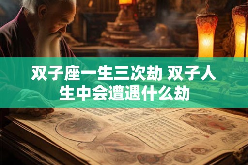双子座一生三次劫 双子人生中会遭遇什么劫