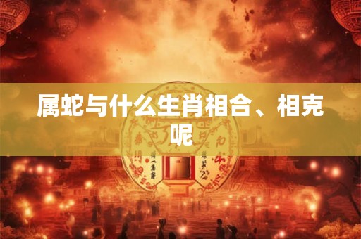 属蛇与什么生肖相合、相克呢