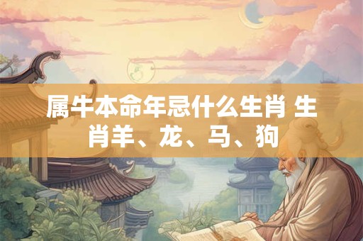 属牛本命年忌什么生肖 生肖羊、龙、马、狗