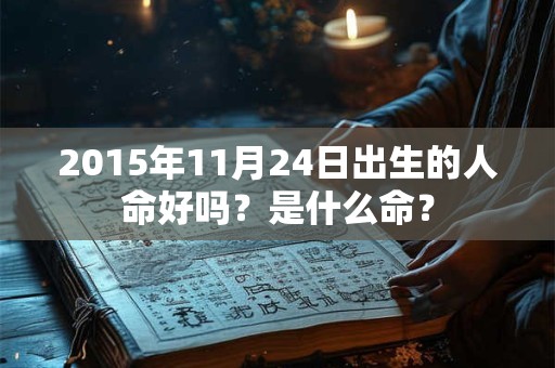 2015年11月24日出生的人命好吗？是什么命？