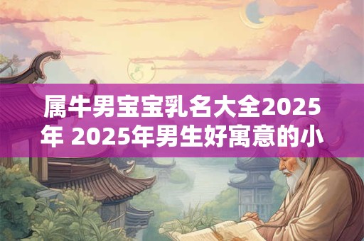 属牛男宝宝乳名大全2025年 2025年男生好寓意的小名鉴赏
