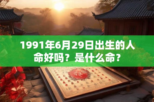 1991年6月29日出生的人命好吗？是什么命？