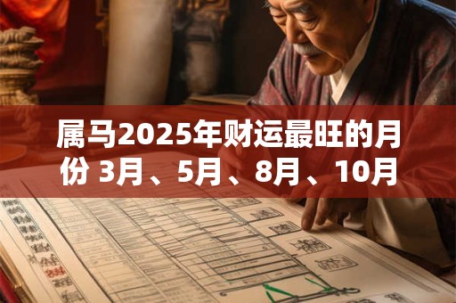属马2025年财运最旺的月份 3月、5月、8月、10月