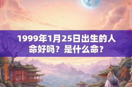 1999年1月25日出生的人命好吗？是什么命？