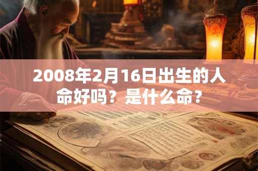 2008年2月16日出生的人命好吗？是什么命？
