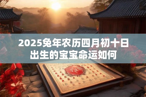 2025兔年农历四月初十日出生的宝宝命运如何