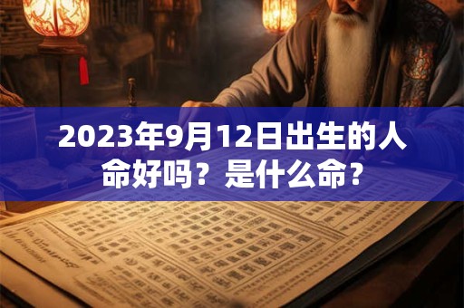 2023年9月12日出生的人命好吗？是什么命？
