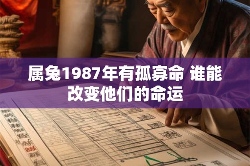 属兔1987年有孤寡命 谁能改变他们的命运 属兔1987年有孤寡命 谁能改变他们的命运